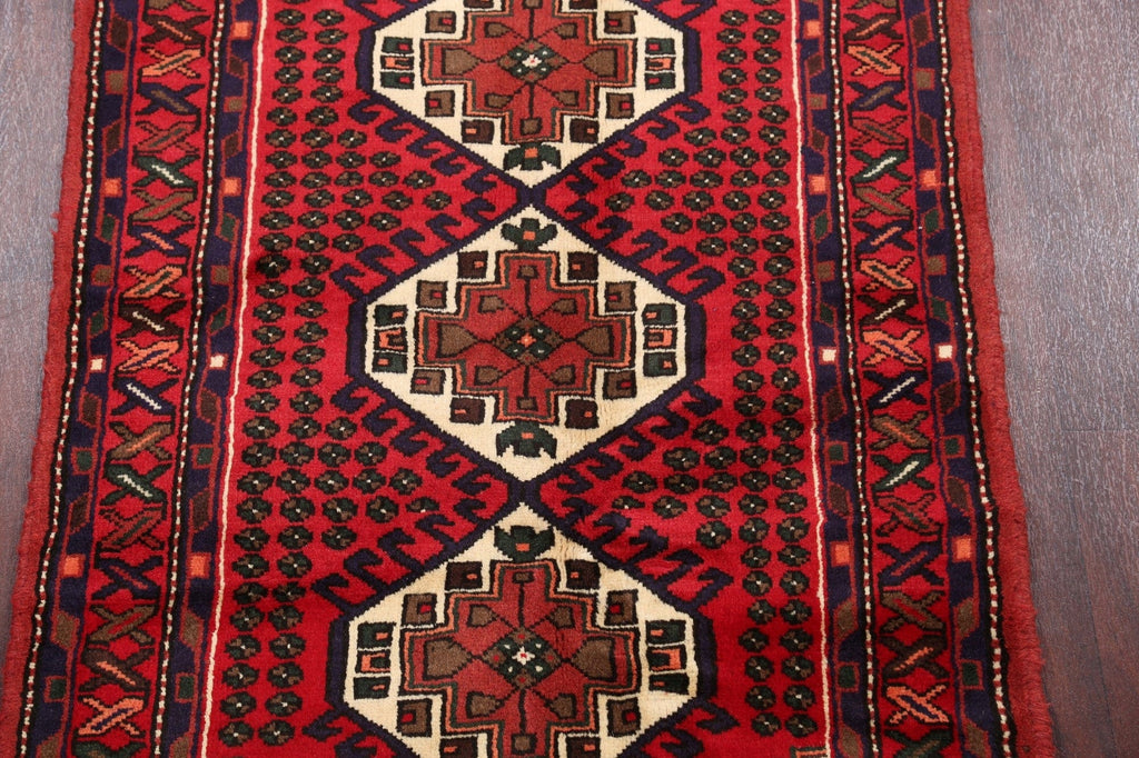 Geometric Hamedan Persian Area Rug 3x4