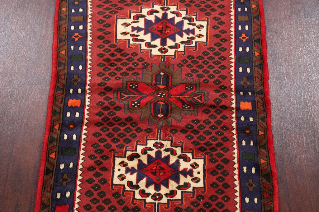 Geometric Hamedan Persian Area Rug 3x5