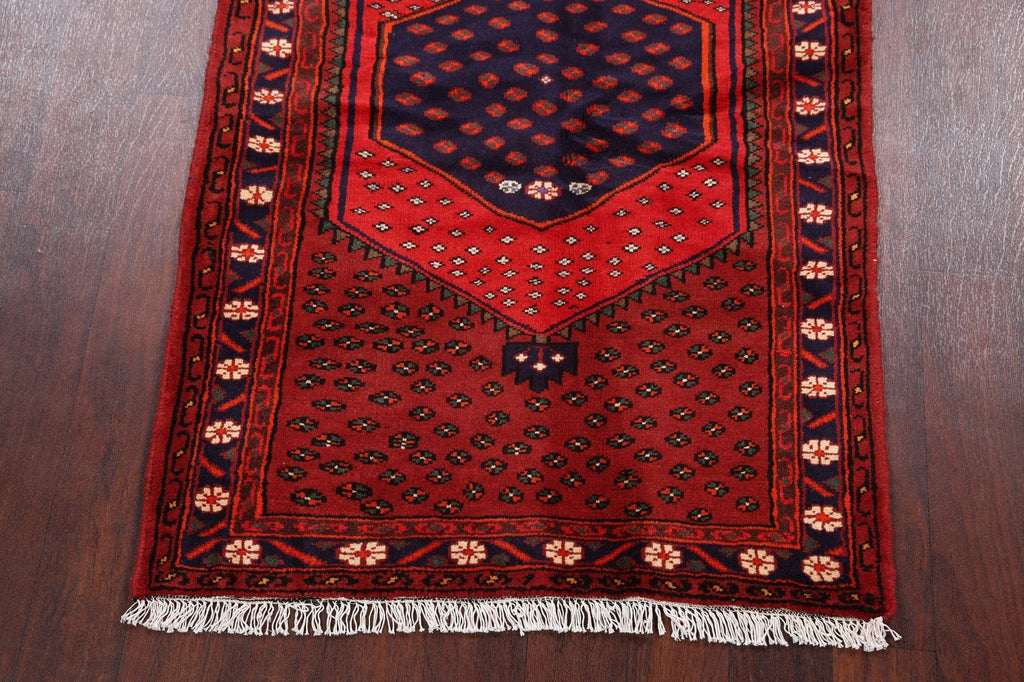 Geometric Hamedan Persian Area Rug 3x5