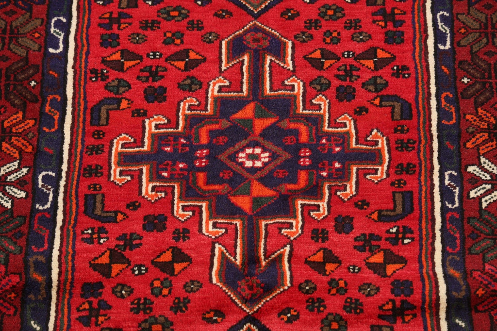 Geometric Hamedan Persian Area Rug 3x5