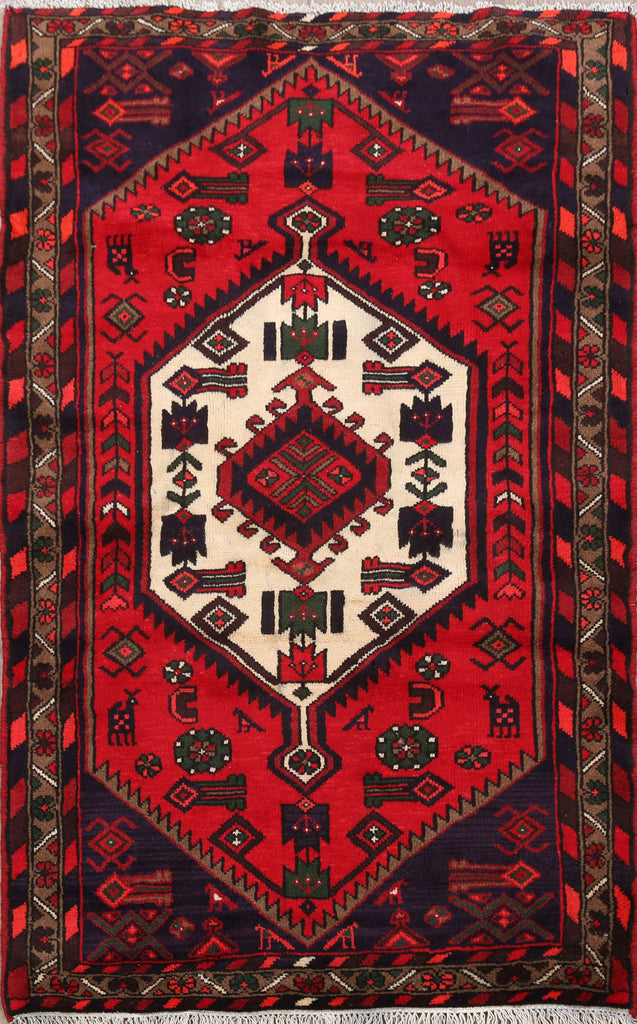 Tribal Hamedan Persian Area Rug 3x5