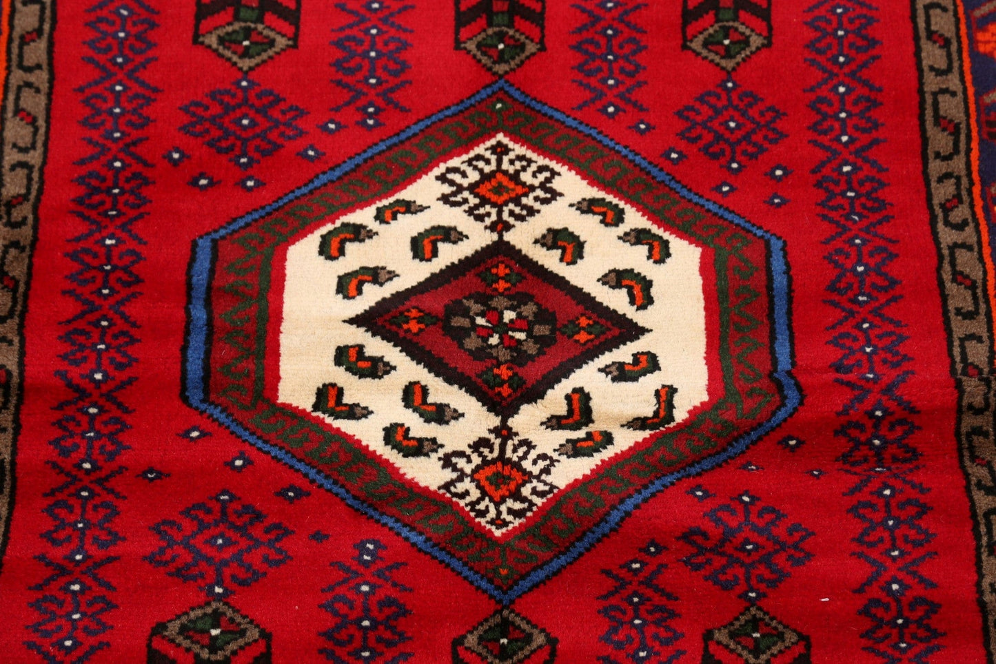 Tribal Hamedan Persian Area Rug 3x5