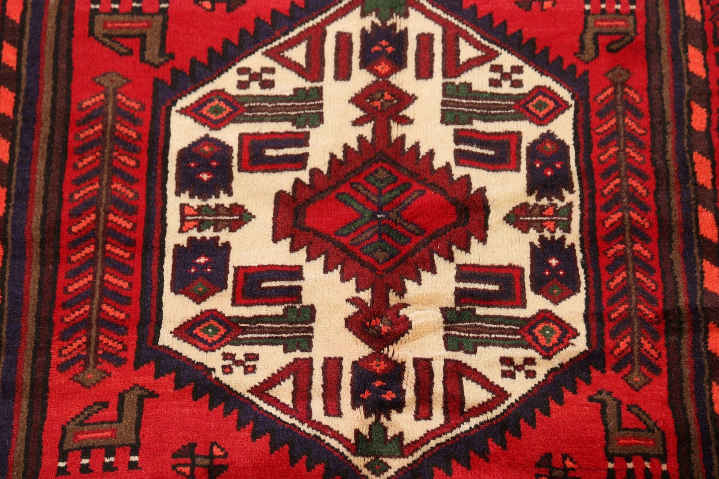 Tribal Hamedan Persian Area Rug 3x5