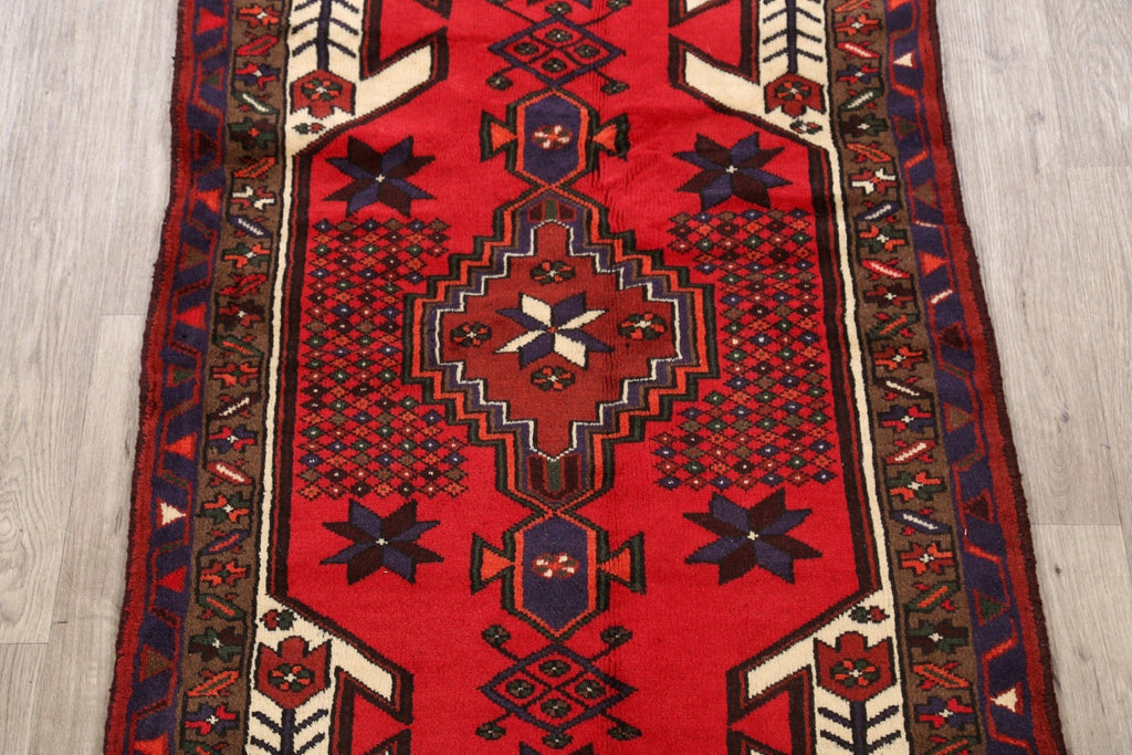 Geometric Hamedan Persian Area Rug 3x5