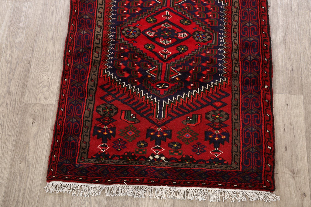 Geometric Hamedan Persian Area Rug 3x5