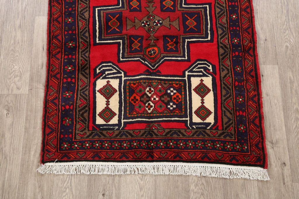 Geometric Hamedan Persian Area Rug 3x5