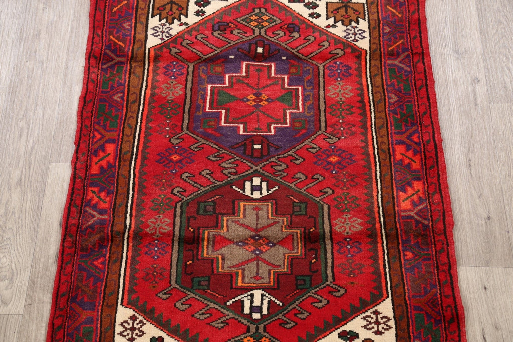 Geometric Hamedan Persian Area Rug 3x5