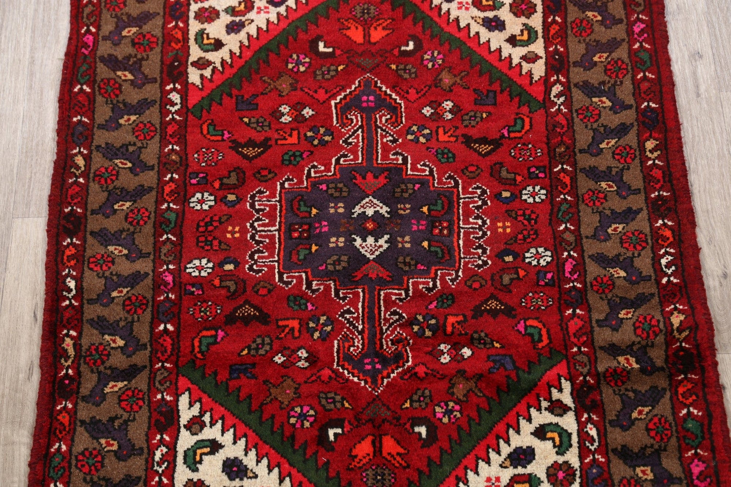 Tribal Hamedan Persian Area Rug 3x5