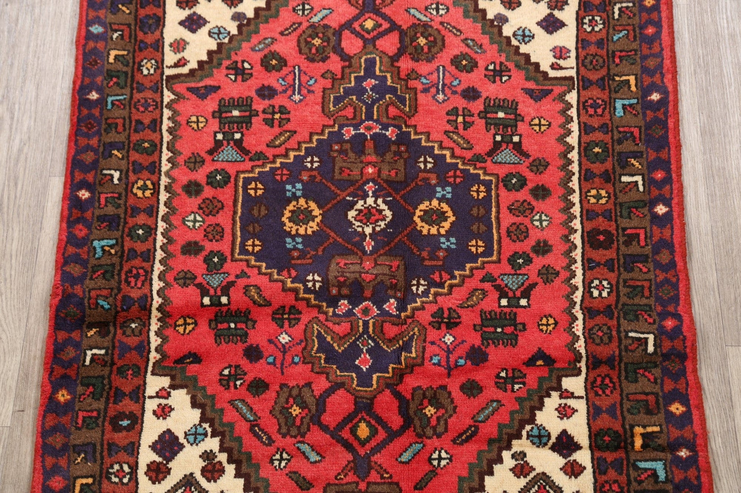 Tribal Hamedan Persian Area Rug 3x5