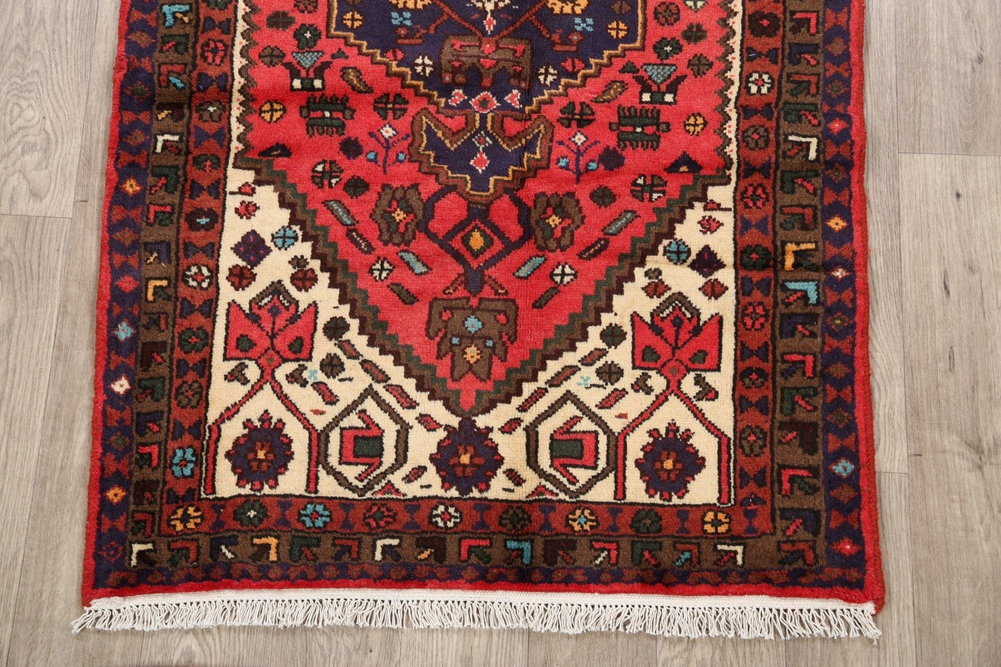 Tribal Hamedan Persian Area Rug 3x5