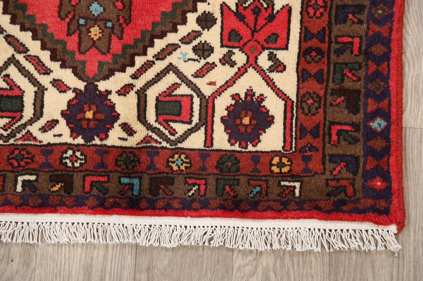 Tribal Hamedan Persian Area Rug 3x5