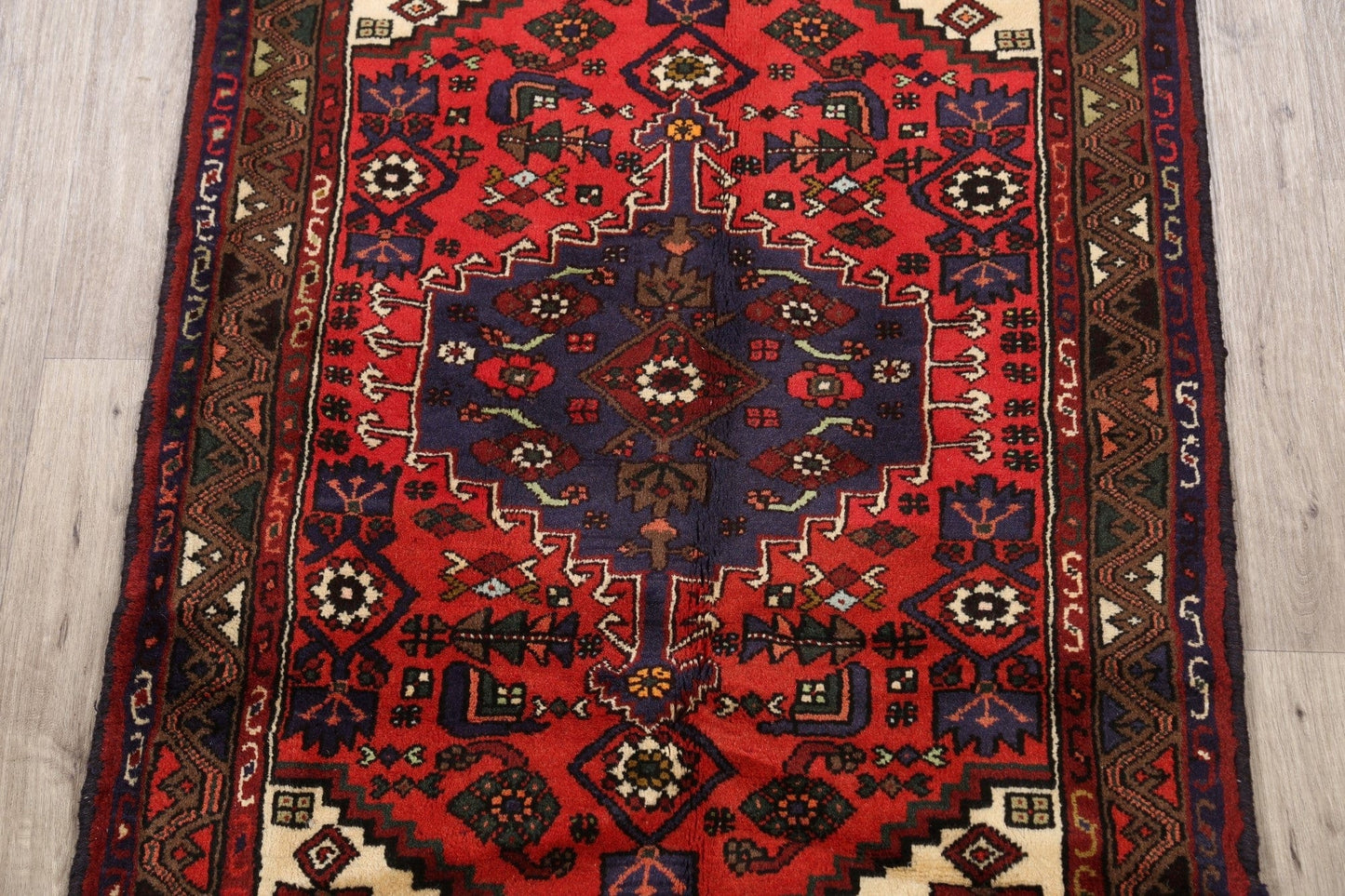 Tribal Hamedan Persian Area Rug 3x5