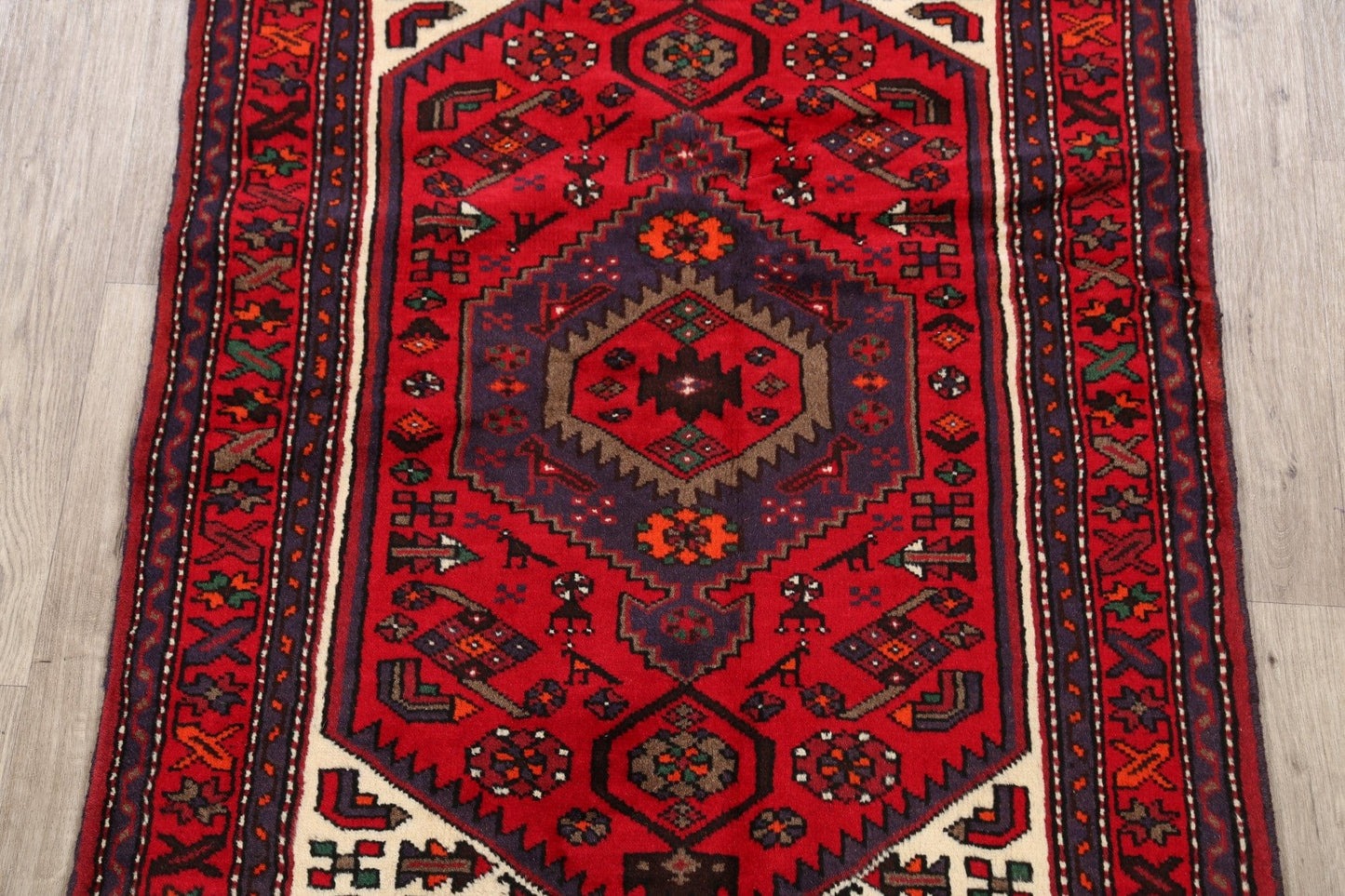 Tribal Hamedan Persian Area Rug 3x5