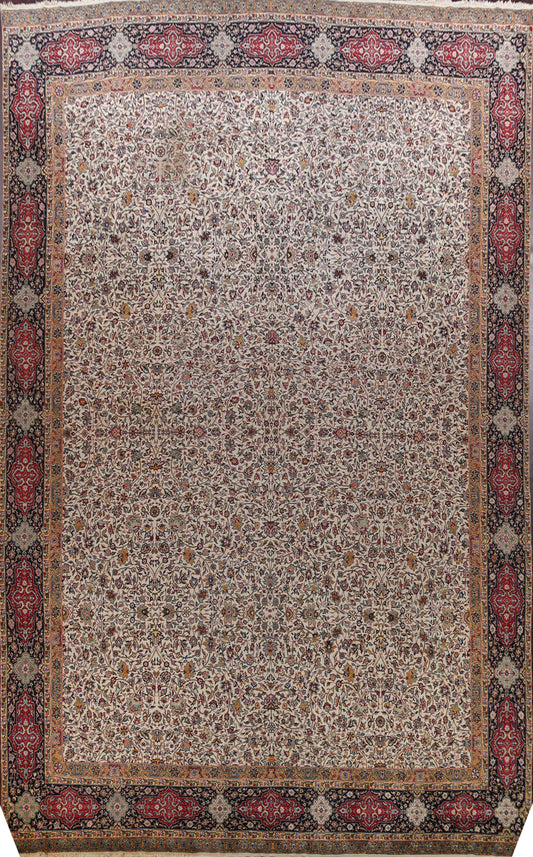 Large 100% Vegetable Dye Agra Oriental Area Rug 14x18