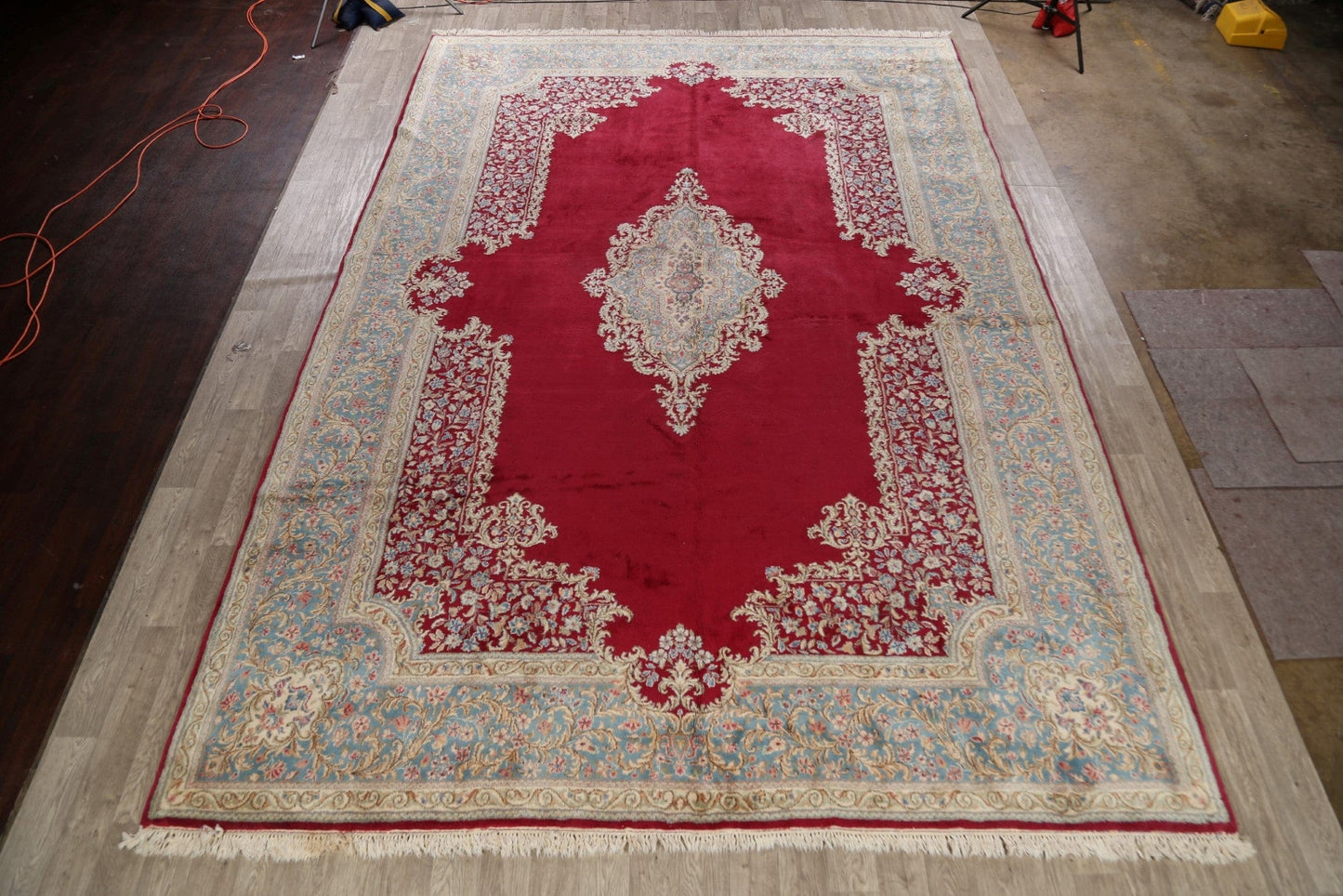 Large Vegetable Dye Kerman Persian Area Rug 11x16