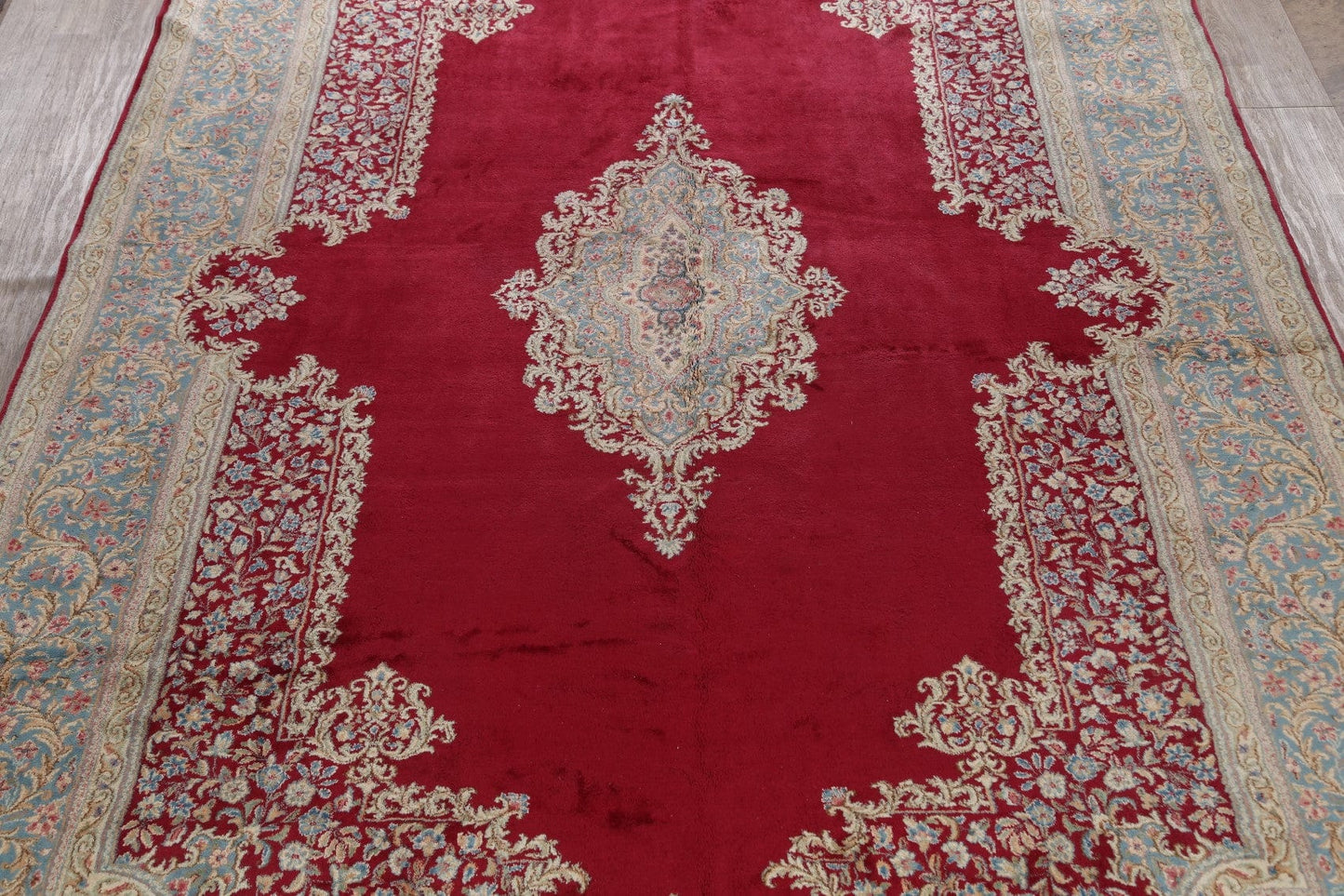 Large Vegetable Dye Kerman Persian Area Rug 11x16