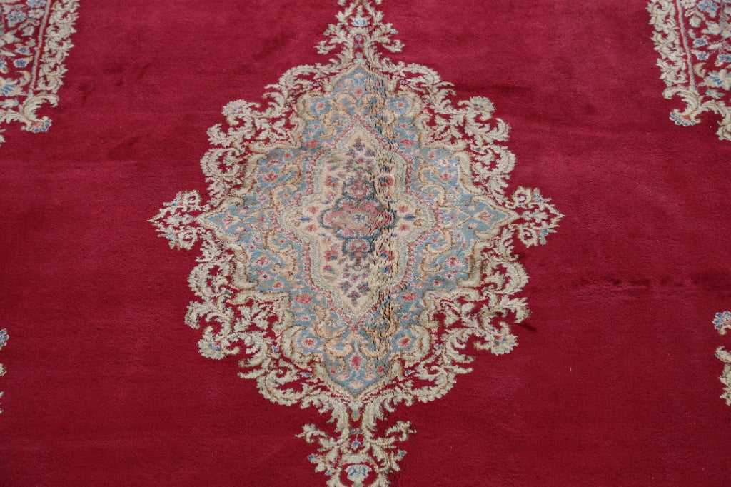 Large Vegetable Dye Kerman Persian Area Rug 11x16