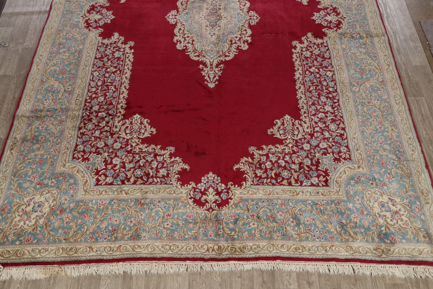 Large Vegetable Dye Kerman Persian Area Rug 11x16