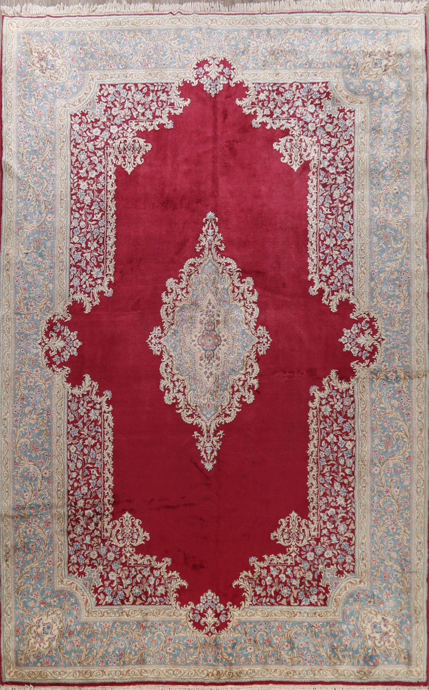 Large Vegetable Dye Kerman Persian Area Rug 11x16