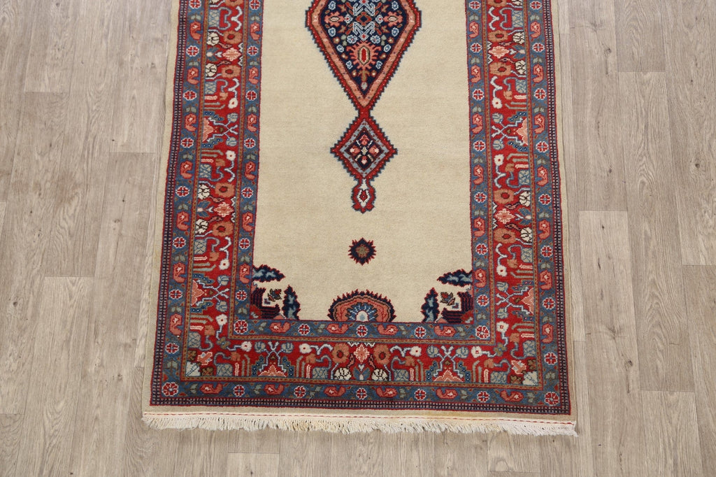 Open Filed Heriz Turkish Runner Rug 4x8