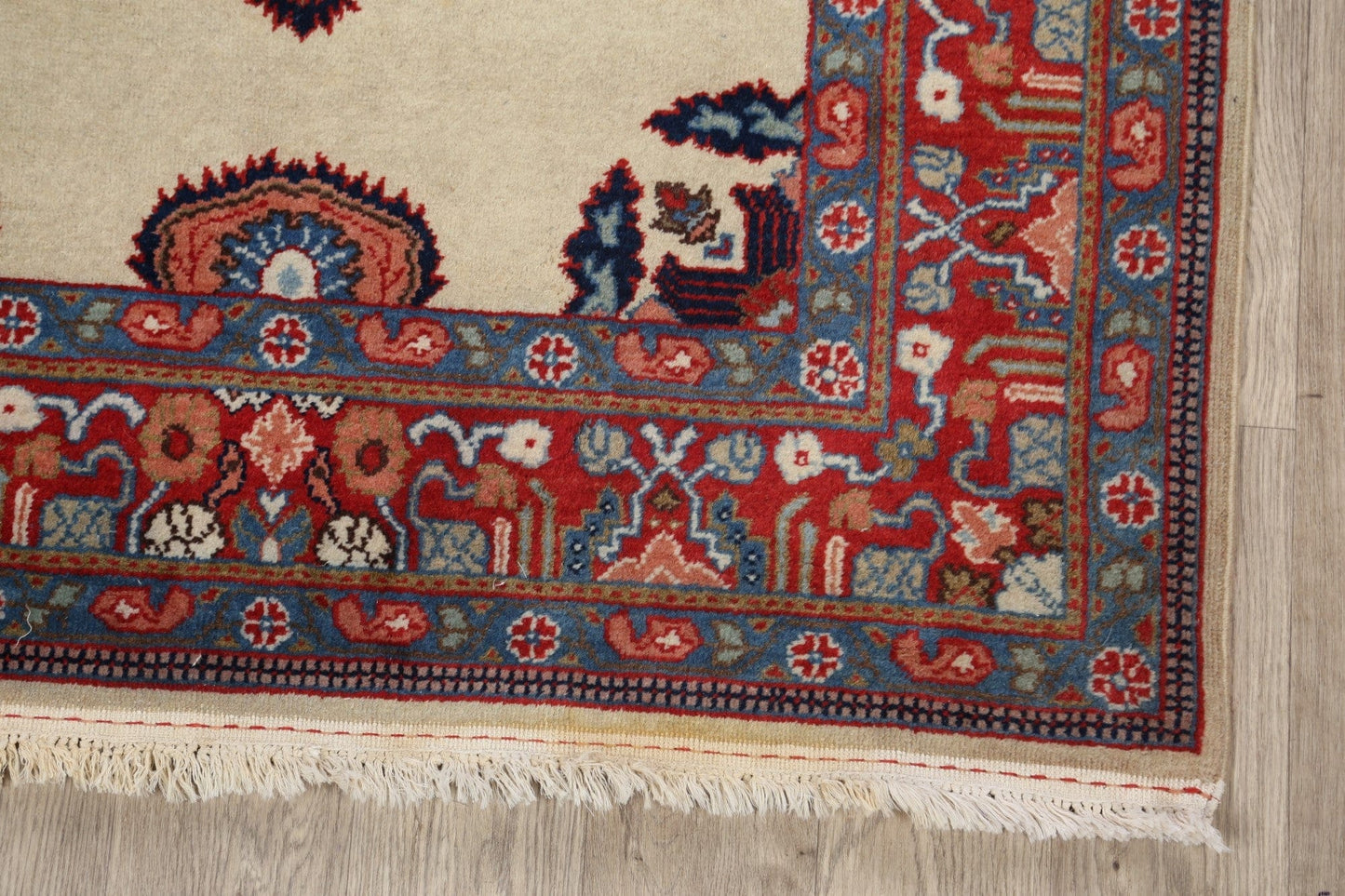 Open Filed Heriz Turkish Runner Rug 4x8