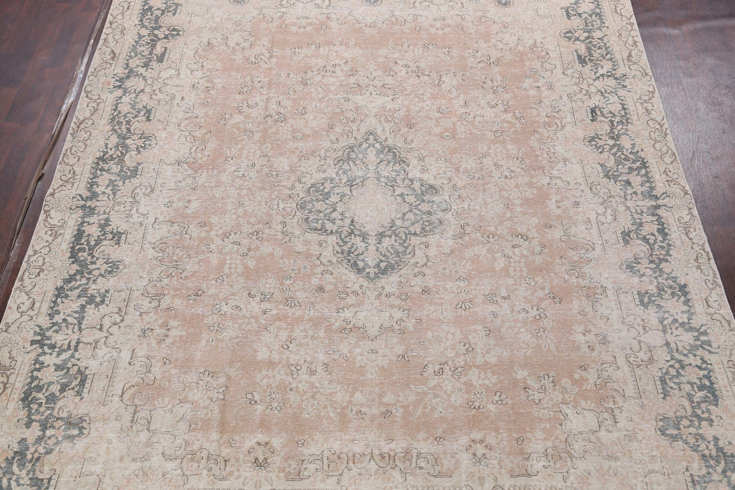 Muted Floral Kerman Persian Area Rug 9x13