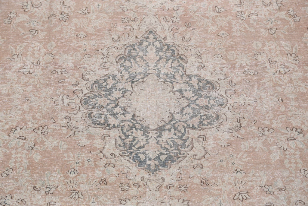 Muted Floral Kerman Persian Area Rug 9x13