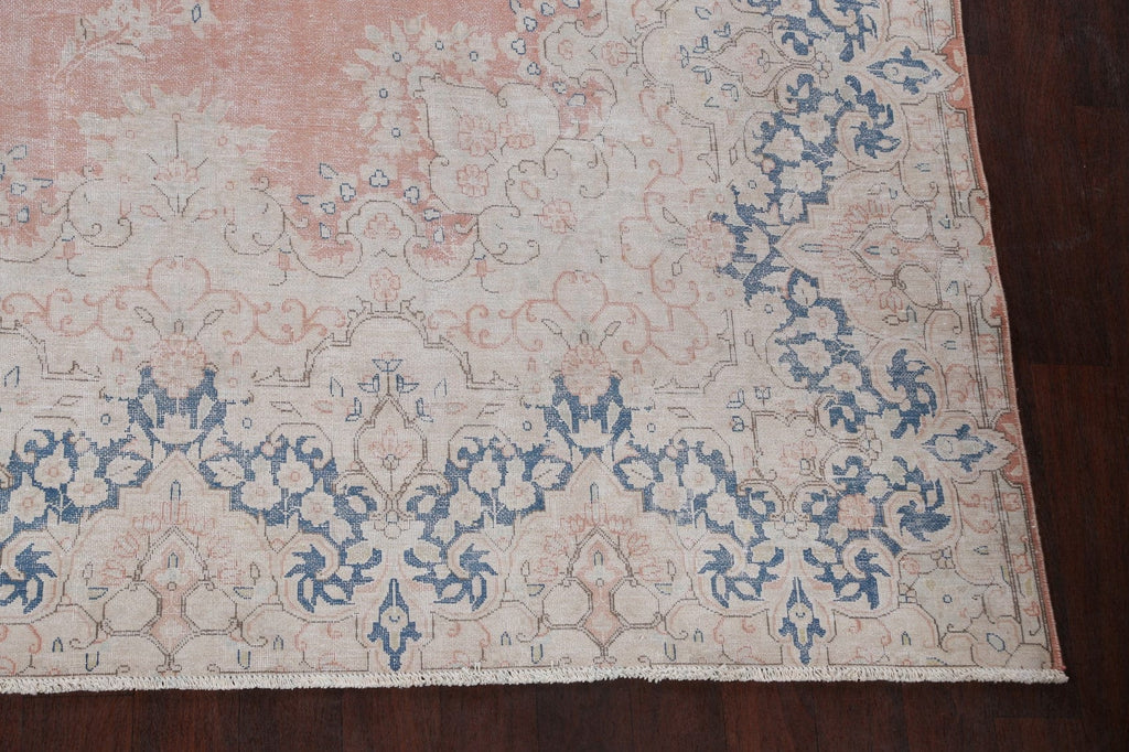 Muted Floral Kerman Persian Area Rug 10x13