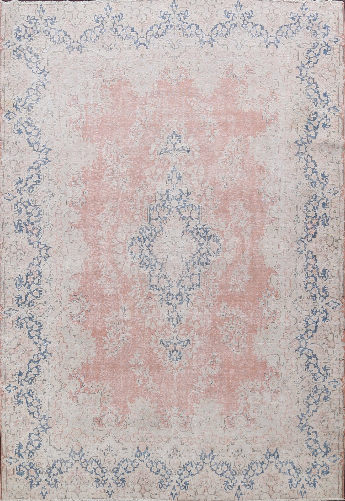 Muted Floral Kerman Persian Area Rug 10x13