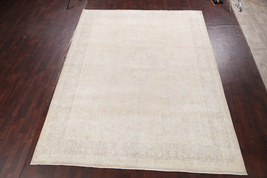 Antique Muted Distressed Kerman Persian Area Rug 10x12