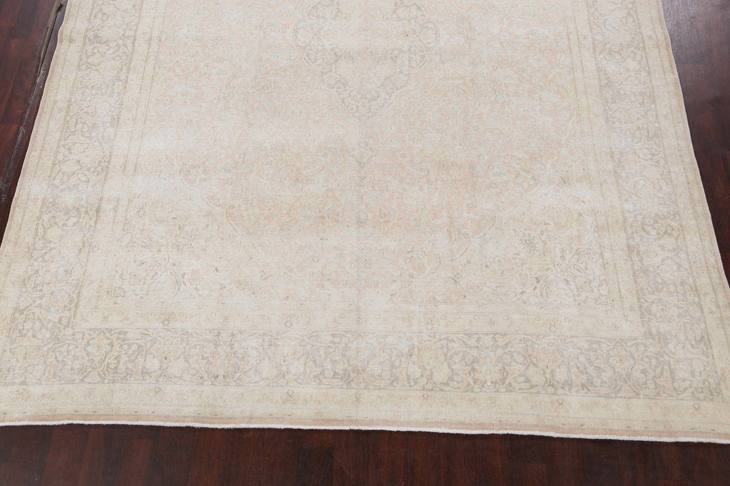 Antique Muted Distressed Kerman Persian Area Rug 10x12