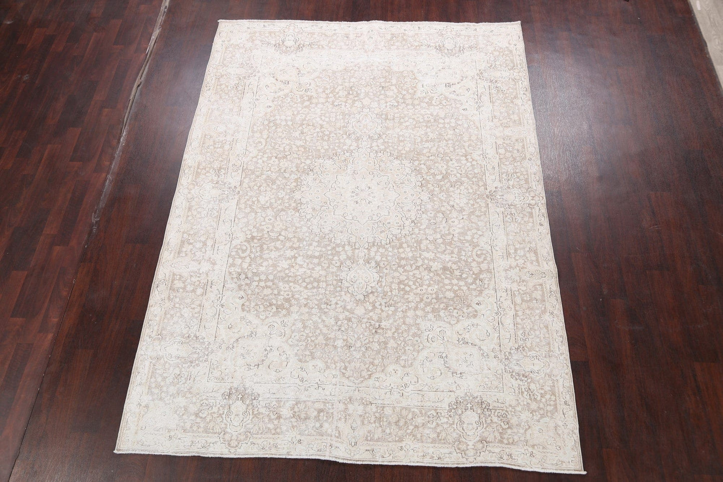 Antique Muted Kerman Persian Area Rug 7x9