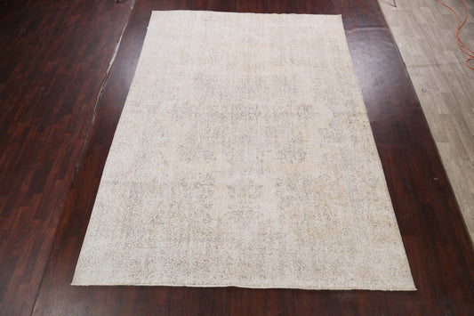 Muted Distressed Tabriz Persian Area Rug 9x12