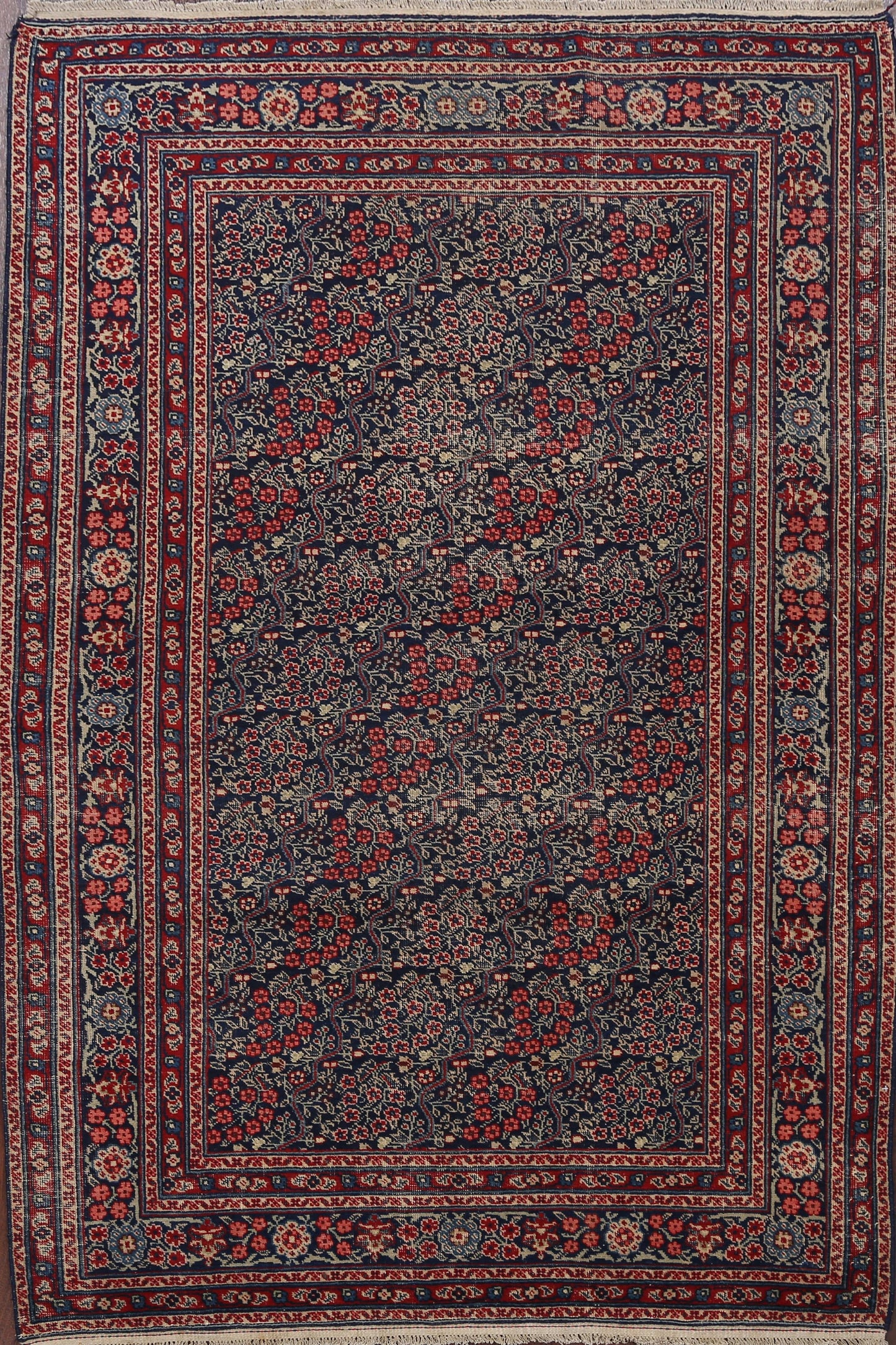 Antique Tabriz Persian Area Rug 4x7