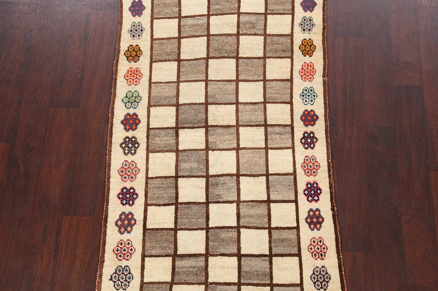 Checkered Gabbeh Persian Area Rug 3x6