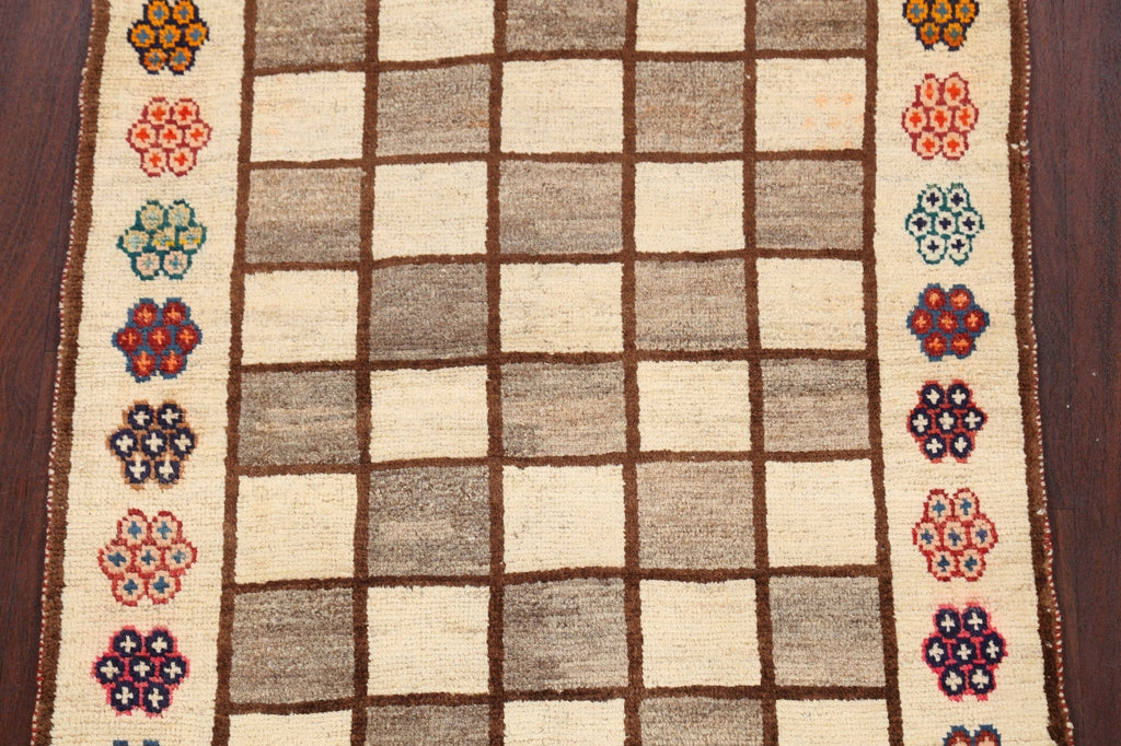 Checkered Gabbeh Persian Area Rug 3x6