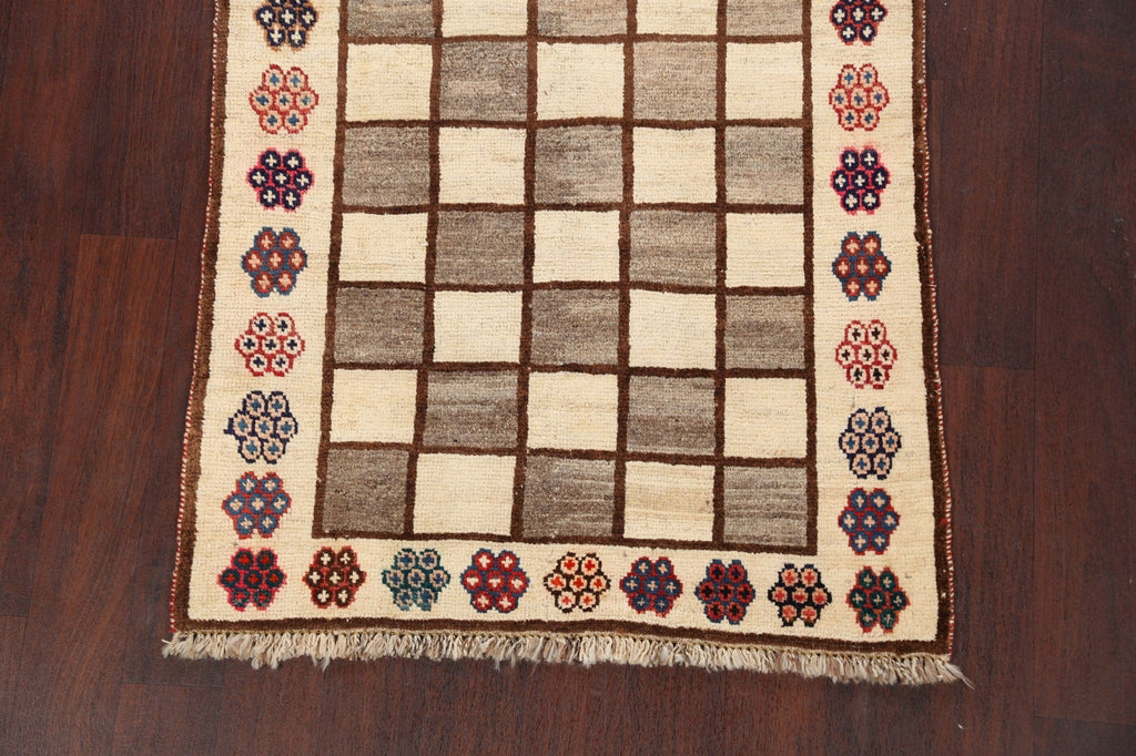 Checkered Gabbeh Persian Area Rug 3x6