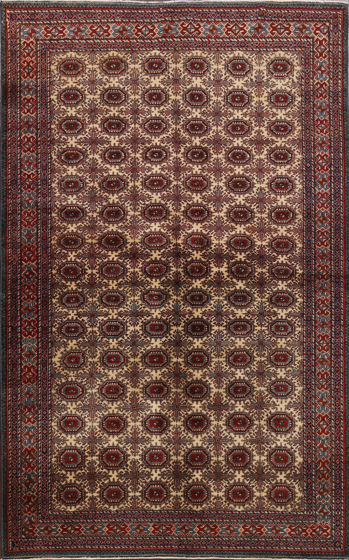 Turkish Anatolian Oriental Area Rug 5x7