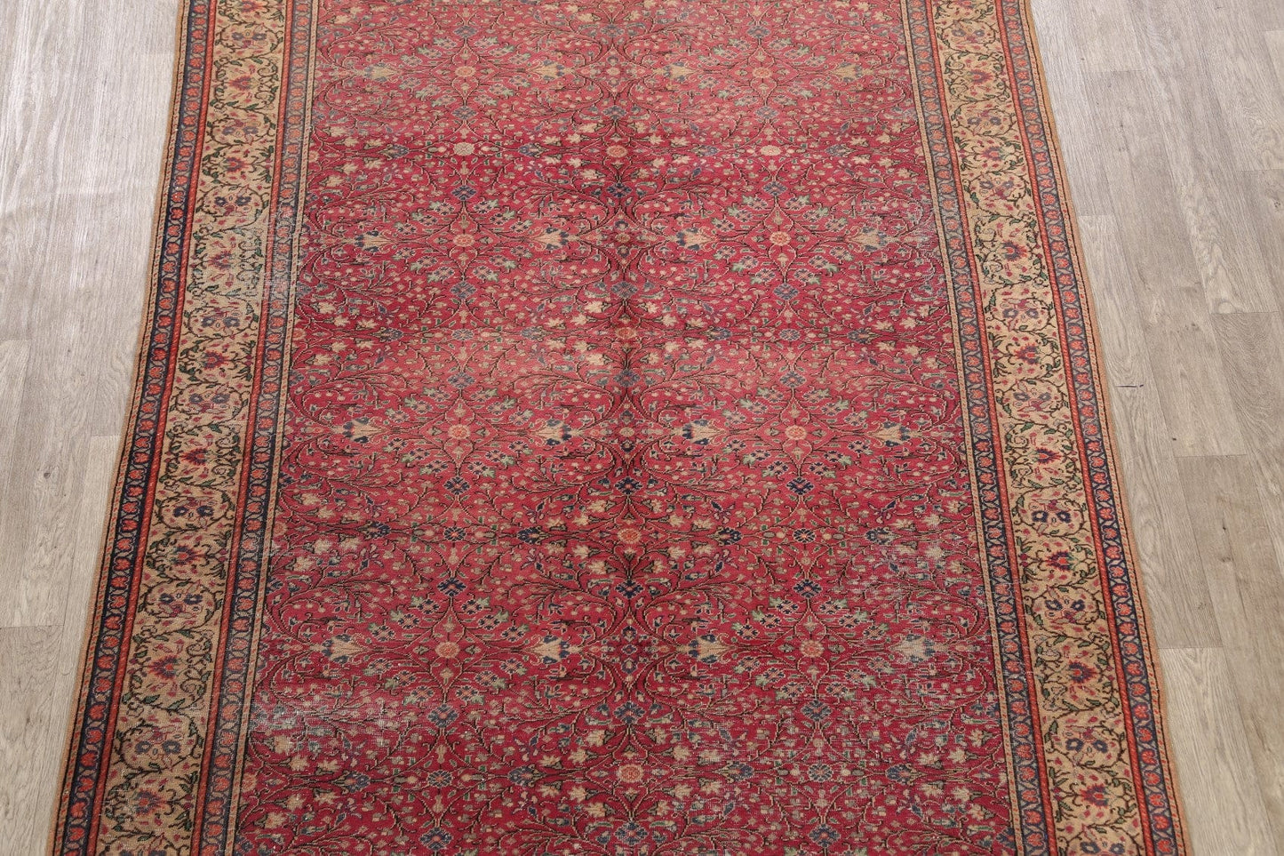 Antique Anatolian Oriental Area Rug 6x9