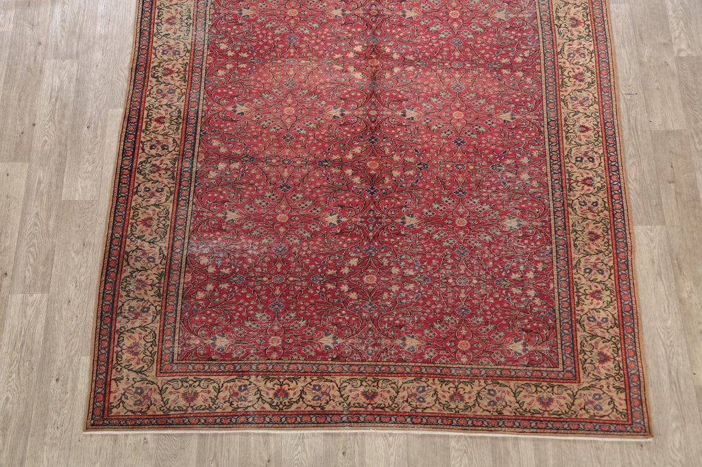 Antique Anatolian Oriental Area Rug 6x9