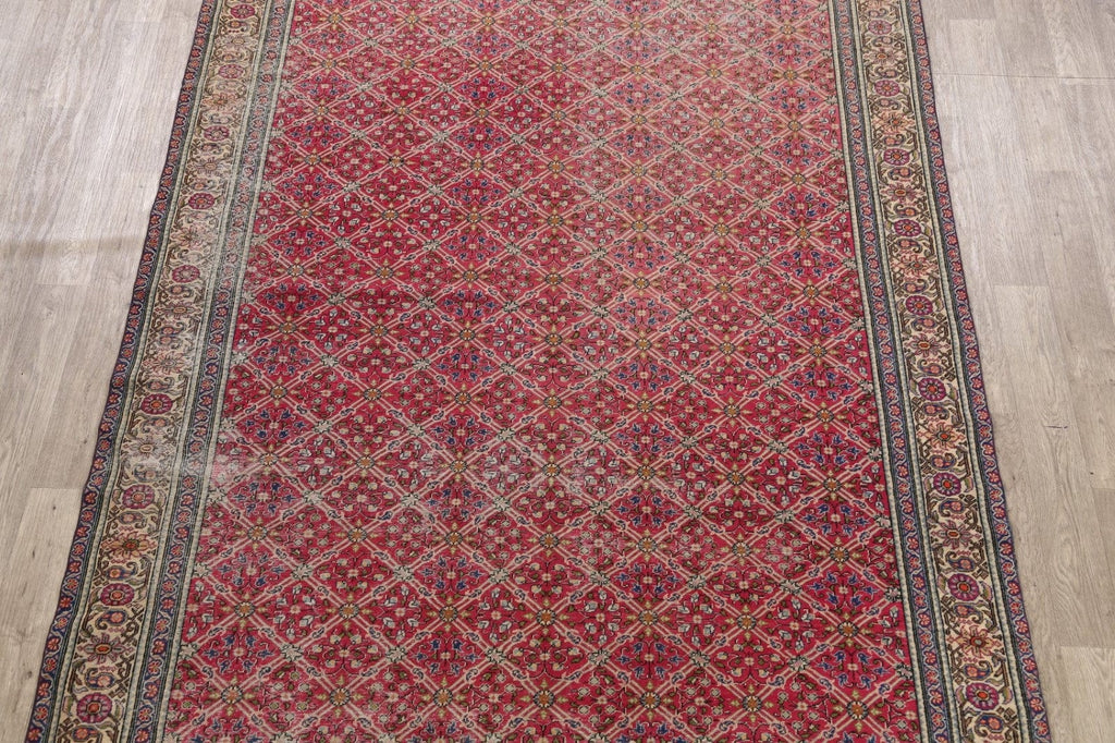 Antique Anatolian Oriental Area Rug 7x11