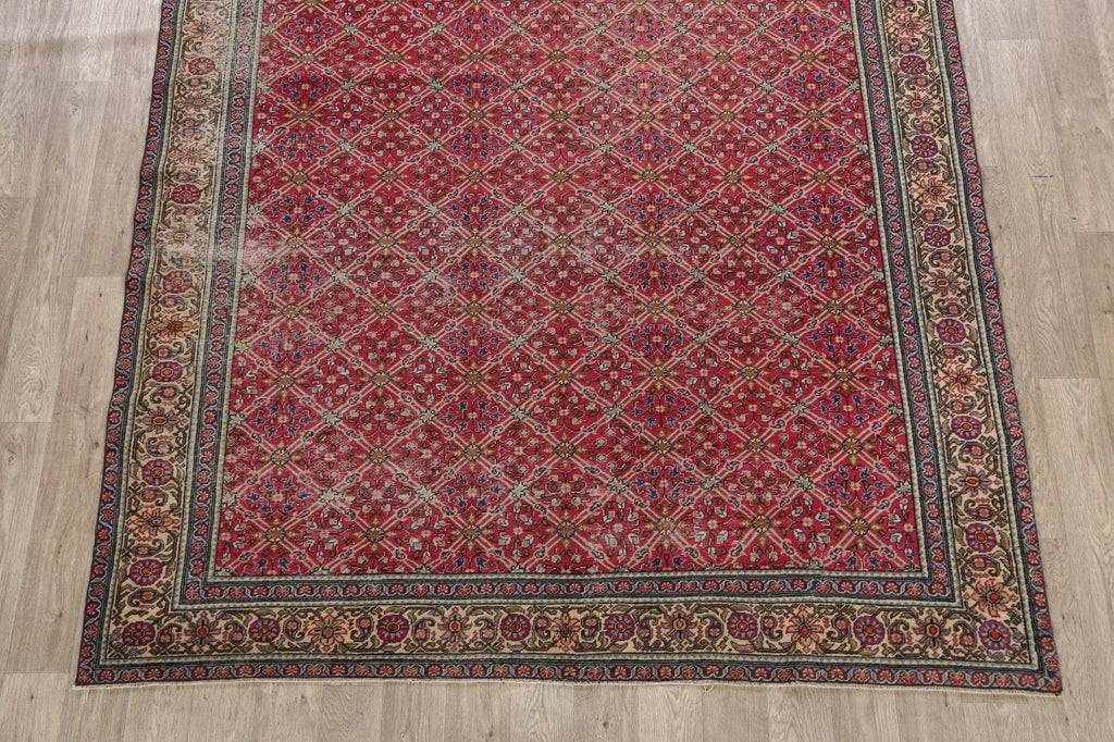 Antique Anatolian Oriental Area Rug 7x11