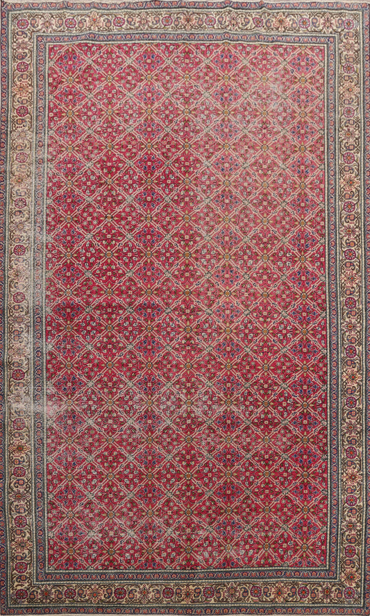 Antique Anatolian Oriental Area Rug 7x11