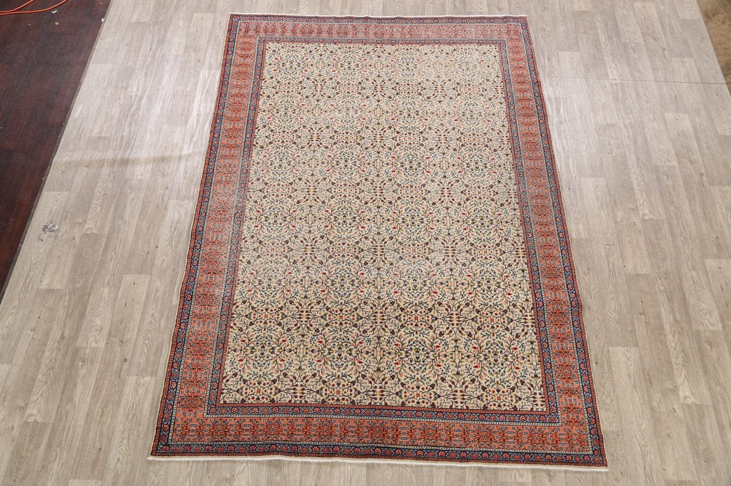 Antique 100% Vegetable Dye Anatolian Turkish Area Rug 7x9