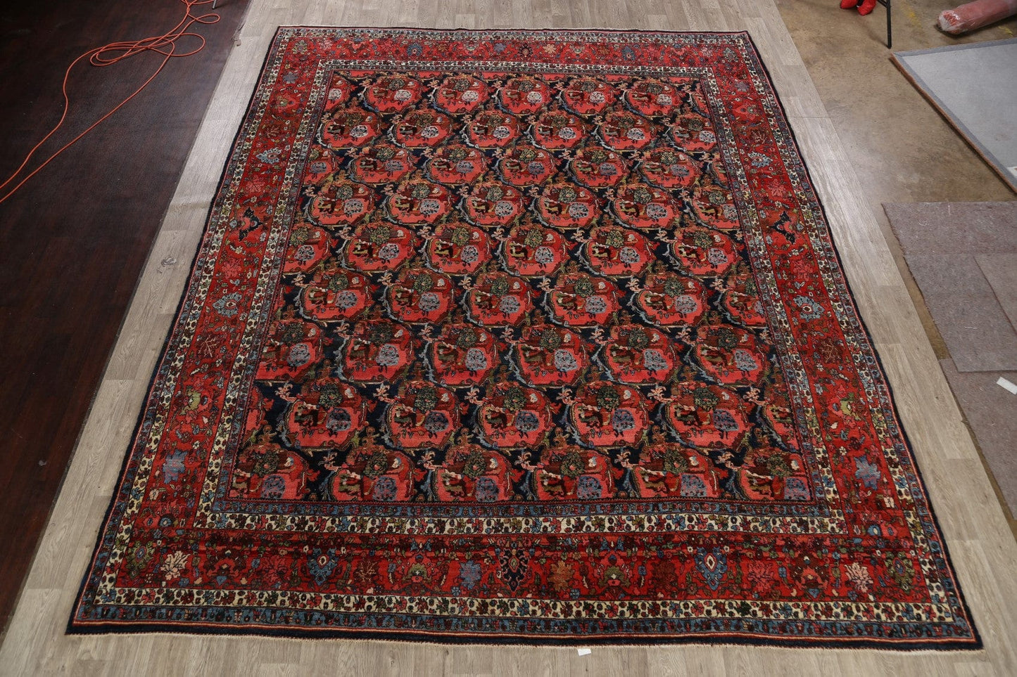 Antique Bidjar Vegetable Dye Persian Area Rug 11x14 Large