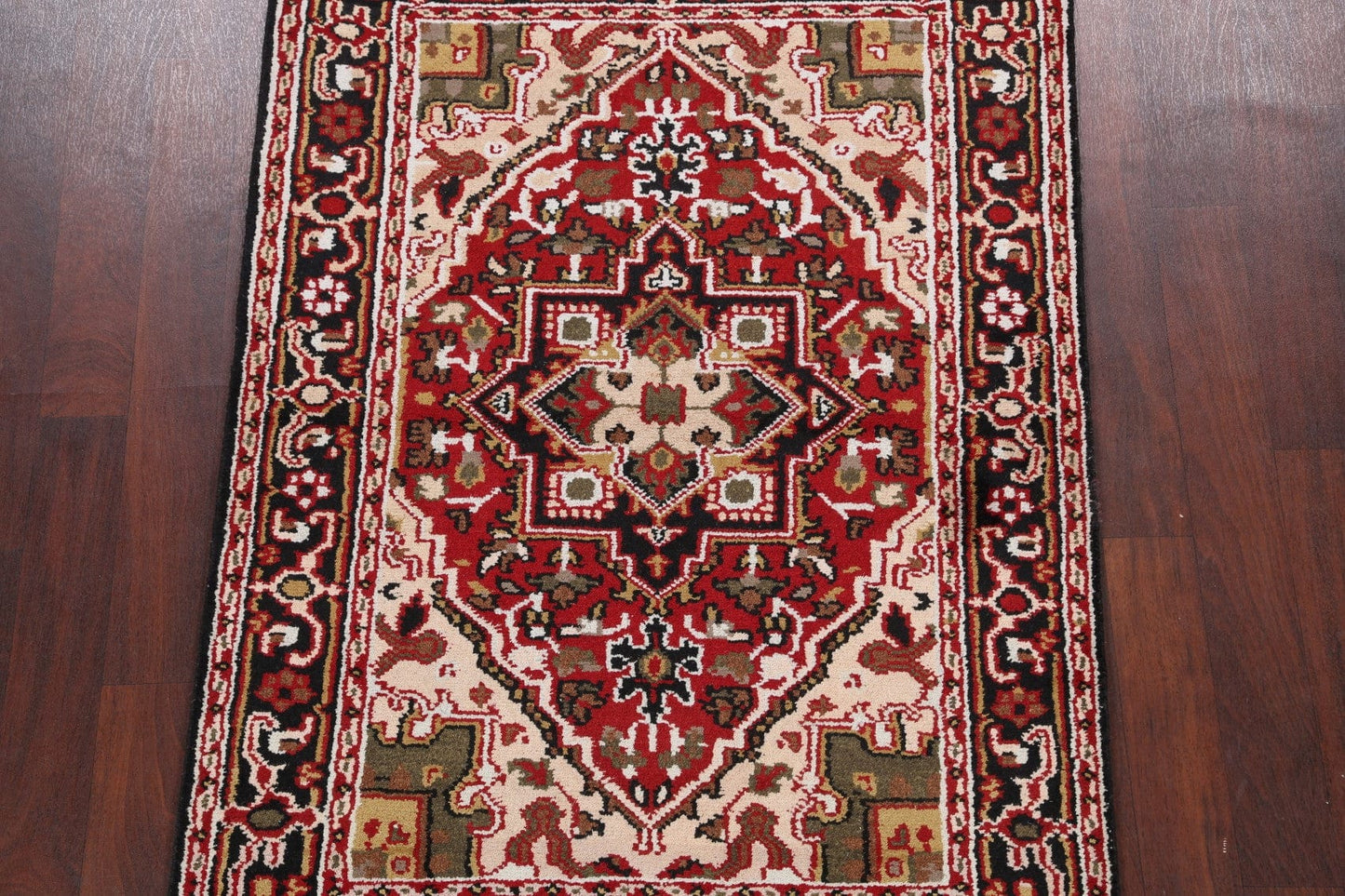 Geometric Heriz Oriental Area Rug 4x6