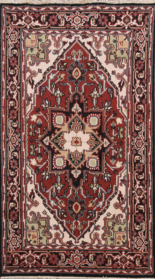 Geometric Heriz Oriental Area Rug 4x6