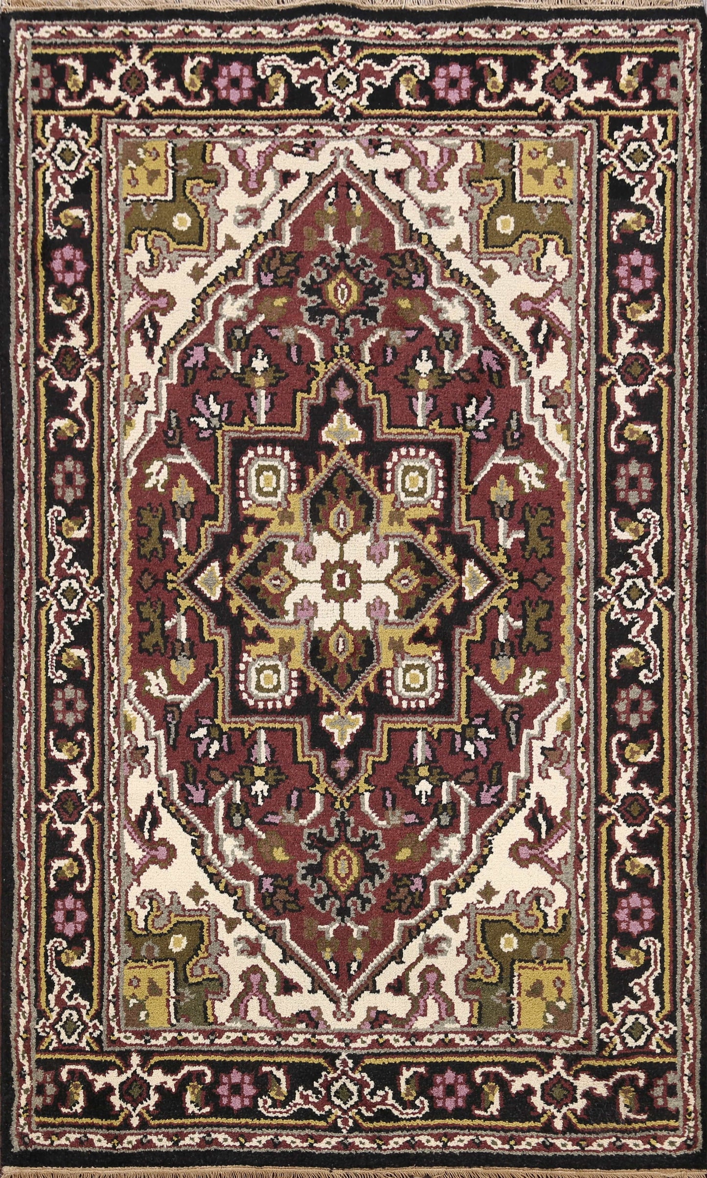 Geometric Heriz Oriental Area Rug 4x6