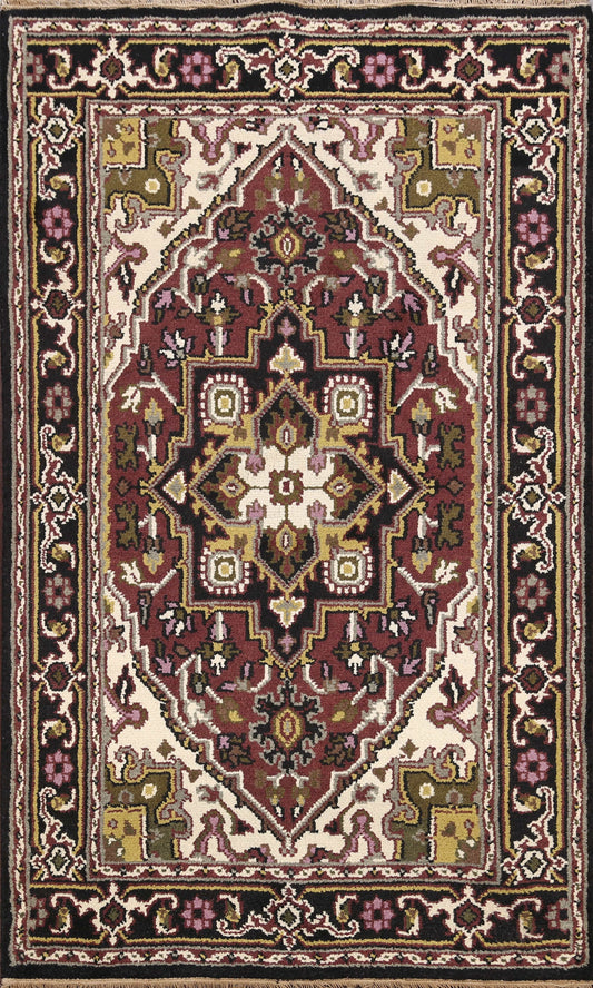 Geometric Heriz Oriental Area Rug 4x6