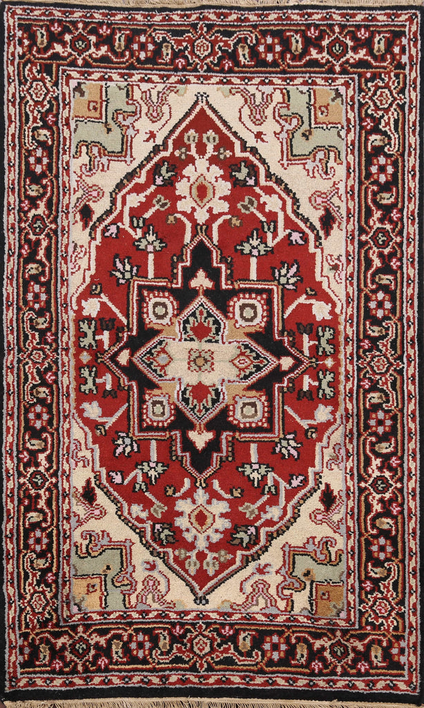 Geometric Heriz Oriental Area Rug 4x6